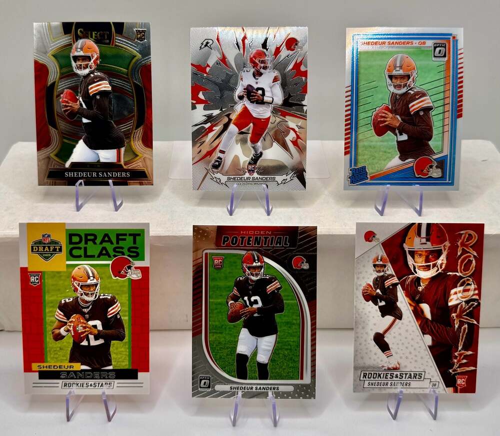 Shedeur Sanders Rookie 2025 Panini Football 6 Card Lot Cleveland Browns